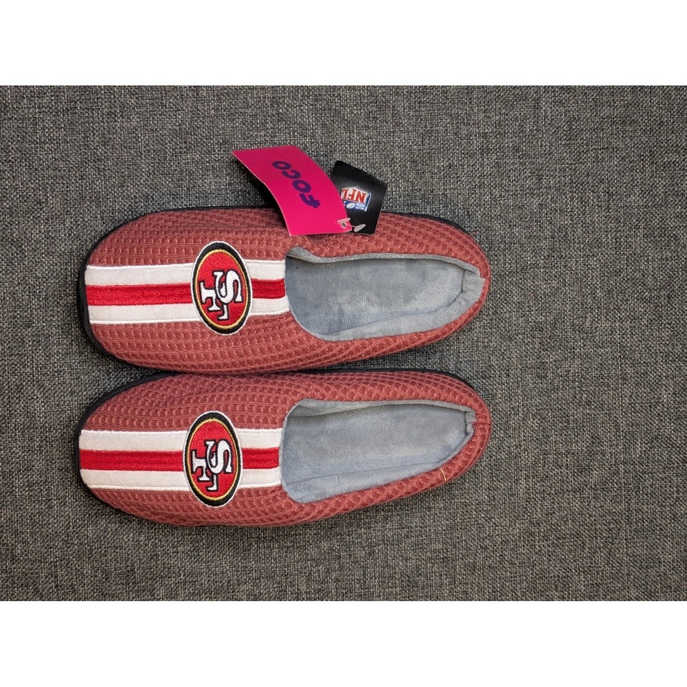 Foco San Francisco‎ 49ers Red Slip On Slippers Size Small 7/8 NFL Football